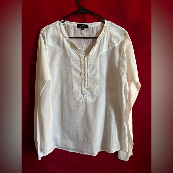 DAY by BIRGER et MIKKELSEN White Long Sleeve Blouse Size 40 - Picture 1 of 5